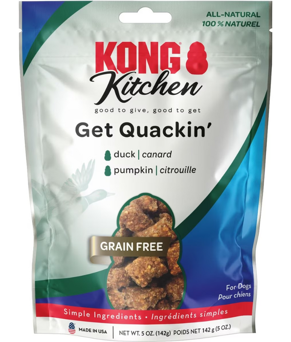 Kong - Kitchen Get Quackin' Grain-Free Duck Chewy Dog Treats Kong