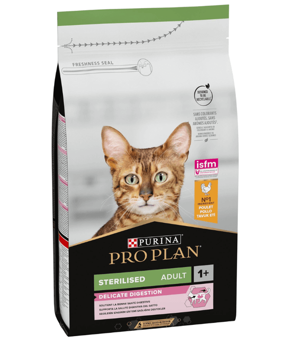 Purina ProPlan - OptiDigest Sterilised Adult Dry Cat Food - Chicken (1.5, 10 Kg) ProPlan