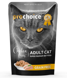 Prochoice Prochoice - Adult Cat Bites With Chicken & Liver In Jelly 85g