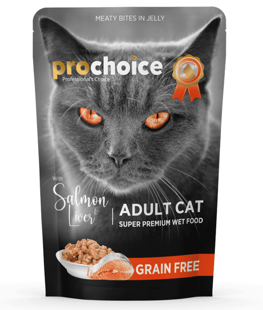 Prochoice - Adult Cat Bites With Salmon & Liver In Jelly 85g