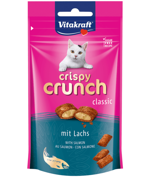 Vitakraft - Crispy Crunch, Classic Crunchy Bites With Mit Lachs (Salmon) - 60g