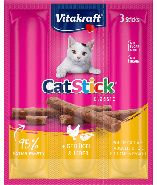 Vitakraft - Cat Stick Classic With Mini Chicken & Liver 18g Vitakraft