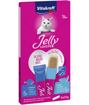 Vitakraft - Jelly Lovers, Lickable Jelly Tubes With Salmon and Plaice (Fish) - 6 Tubes x 15g