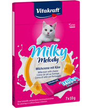 Vitakraft - Milky Melody, Lickable Creamy Tubes With Cheese - 7 Tubes x 10g