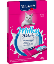 Vitakraft - Milky Melody, Lickable Creamy Tubes With Pure Milk - 7 Tubes x 10g