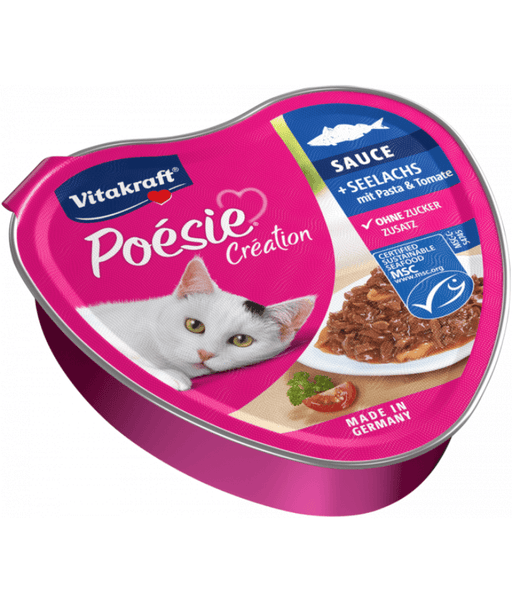 Vitakraft - Poesie Creation, Adult Wet Cat Food With Seelachs (Pollack Fish) In Gravy - 85g