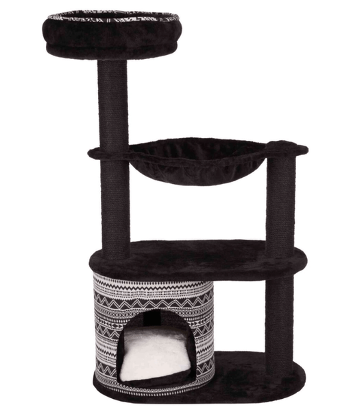 Trixie Giada Cat Tree Scratching Post Black & white 65Lx38Wx112H cm