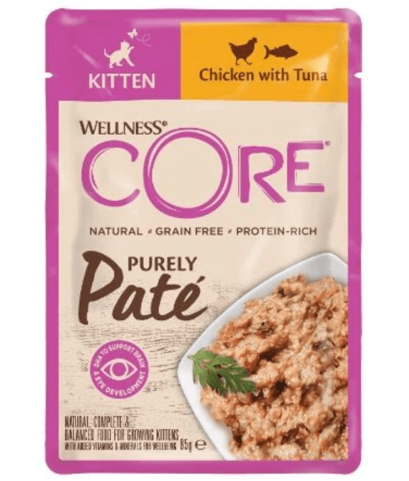 Wellness CORE Kitten Purely Pate Chicken With Tuna Wet Food 85g