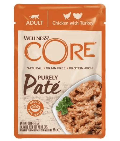 Wellness CORE Cat Purely Pate Chicken With Turkey Wet Food 85g