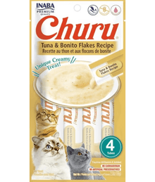 Inaba Churu Tuna with Bonito Flakes Recipe 4 Tubes