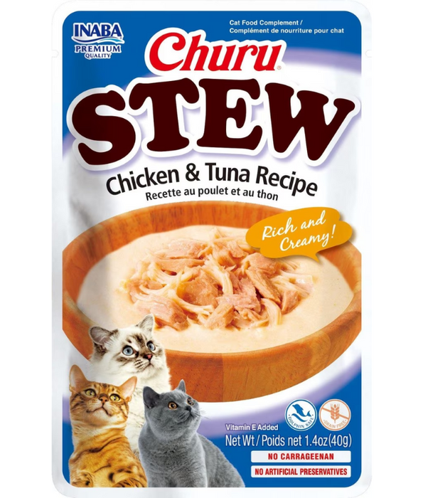 Inaba - Churu Stew Chicken & Tuna Recipe Grain-Free 40g Inaba