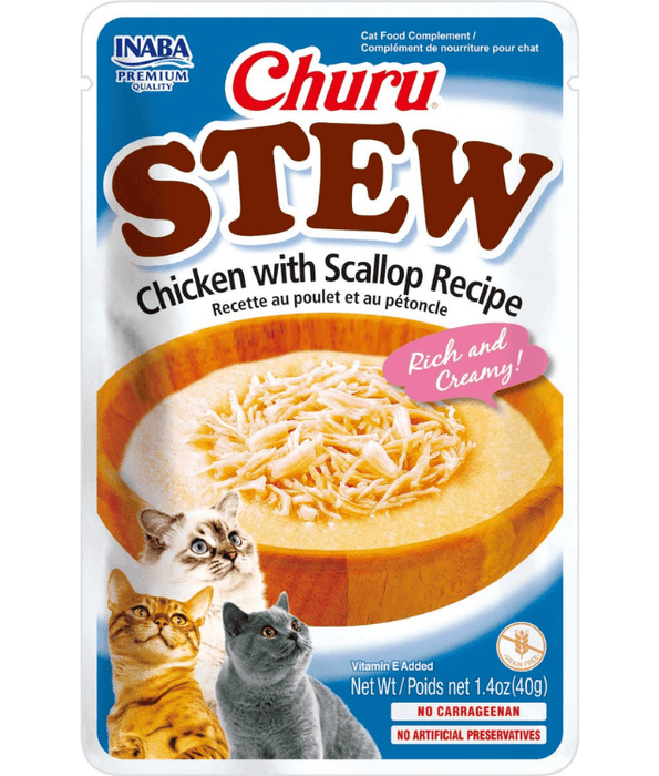 Inaba - Churu Stew Chicken With Scallop Recipe Grain-Free 40g