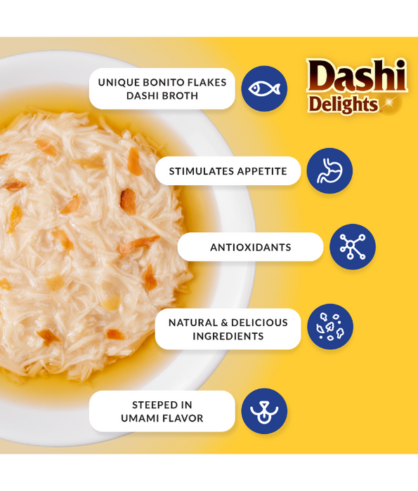 Inaba Dashi Delights Chicken with Tuna & Salmon Recipe 70g Inaba