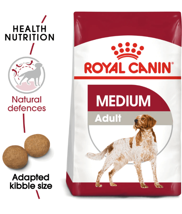 Royal Canin - Medium Adult Dry Dog Food 15kg-4kg