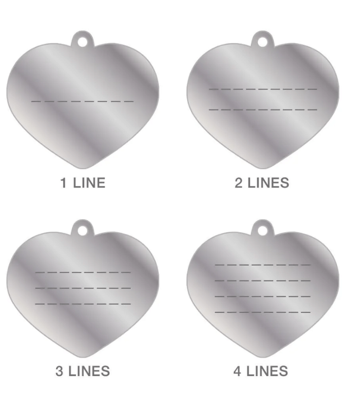 ID Tag – Basic Aluminum Heart