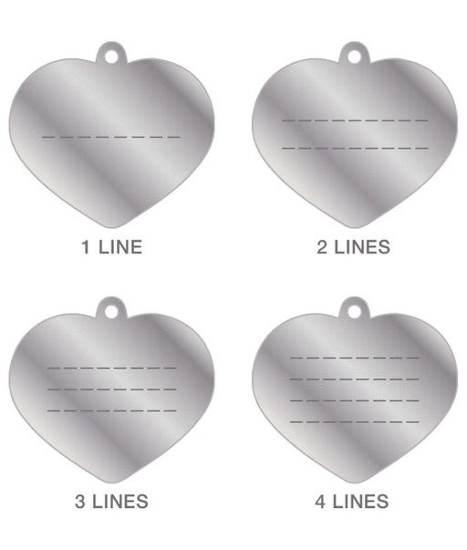 ID Tag – Basic Aluminum Heart