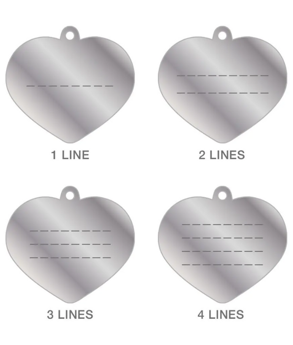 ID Tag – Basic Aluminum Heart ID Tags
