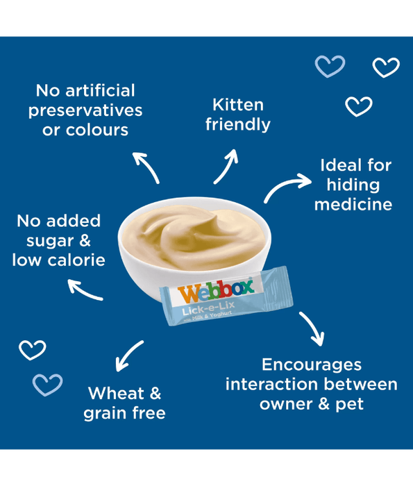 Webbox Webbox - Lick-e-Lix Milk and Yoghurt Treats 7 Sachets