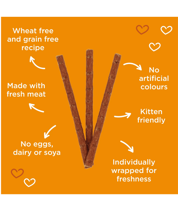Webbox Webbox - Tasty Sticks Turkey & Lamb Cat Treats 6 Sticks