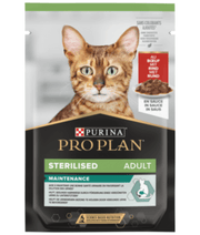 Purina Pro Plan Sterilised Wet Cat Food, Beef in Gravy, 85g