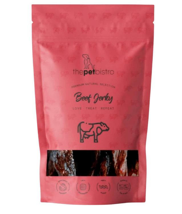 The Pet Bistro Beef Jerky – Dehydrated Beef Treat – 100g