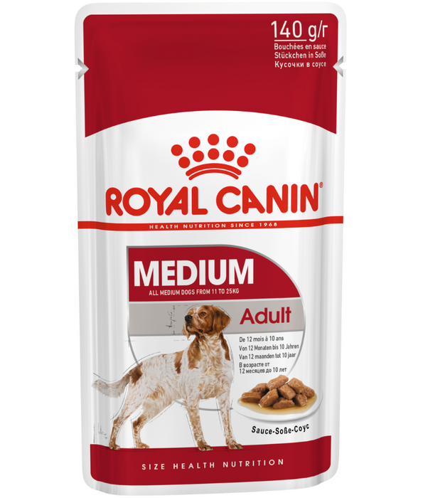 Royal Canin - Medium Adult Wet Food With Meat 140g Royal Canin