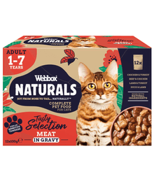 Webbox Webbox Naturals Meat Selection in Gravy Cat Pouches 12 x 100g