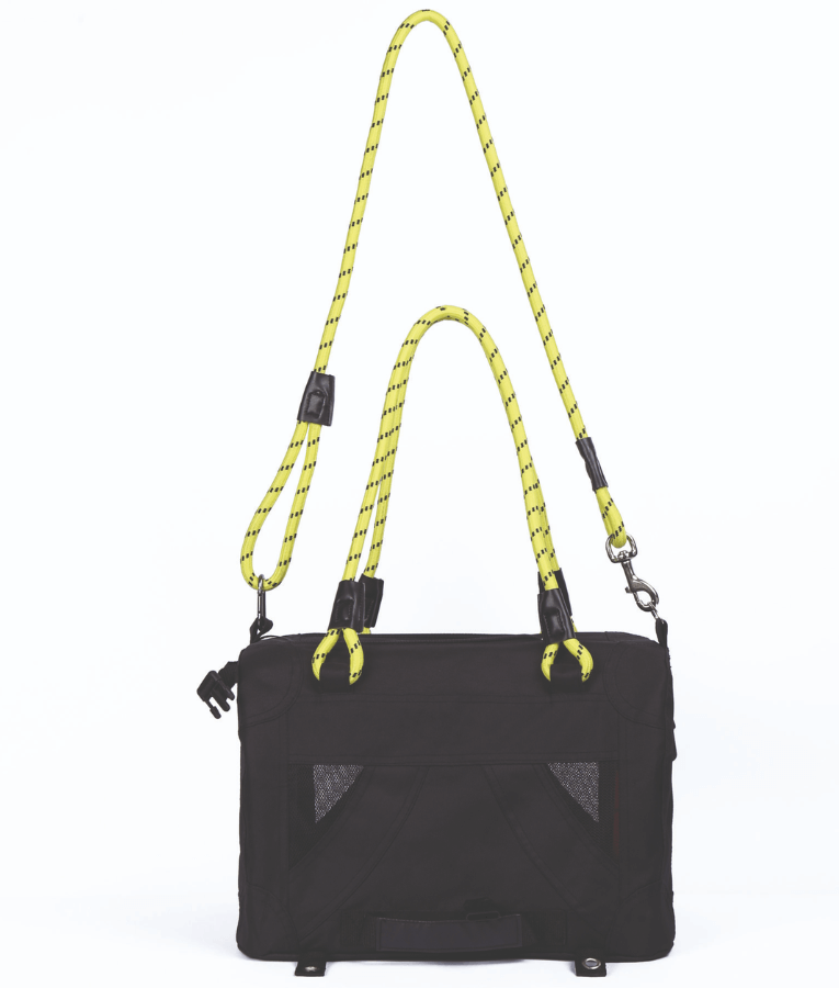 M-Pets - Remix Travel Carrier 2 In 1 With Leash/shoulder Belt - Black & Yellow L41 x W28 x H28 cm