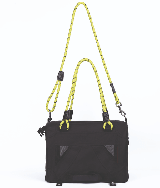 M-Pets - Remix Travel Carrier 2 In 1 With Leash/shoulder Belt - Black & Yellow L41 x W28 x H28 cm