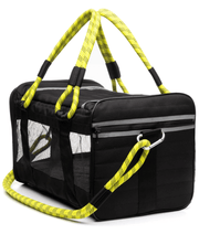 M-Pets - Remix Travel Carrier 2 In 1 With Leash/shoulder Belt - Black & Yellow L41 x W28 x H28 cm