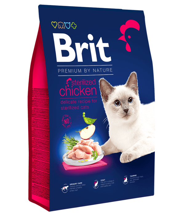 Brit Premium Sterilised Cat Dry Food 1.5kg 8kg