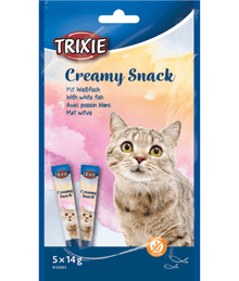 Trixie Creamy Snack Cat Treat - White Fish 5*14g