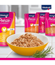 Vitakraft - Poésie Classique, Adult Wet Cat Food Multipack, Poultry Choice In Jelly - 12 Pouches x 85g