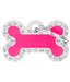 my family My Family Glam Bone Fuchsia ID Tag with Rhinestones