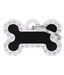 my family My Family Glam Small Bone Black ID Tag with Rhinestones