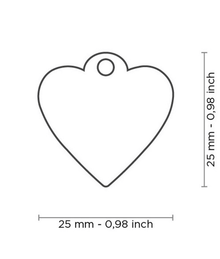 my family My Family Basic Handmade Small Blue Heart ID Tag