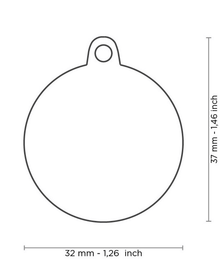 my family ID Tags- Big Circle "Charms Big Anchor"
