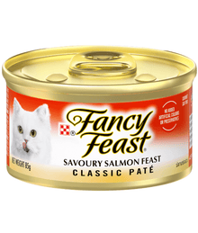 Fancy Feast Purina - Fancy Feast Classic Pate Savoury Salmon Feast Gourmet Cat Food 85g