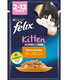 Felix Purina - Felix As Good As It Looks Chicken In Jelly Kitten Wet Cat Food 85g