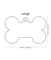 ID Tag - Basic Aluminum Bone