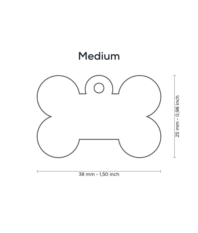 ID Tag - Basic Aluminum Bone
