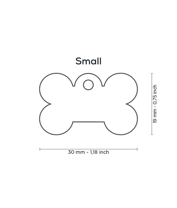 my family ID Tag - Basic Aluminum Bone