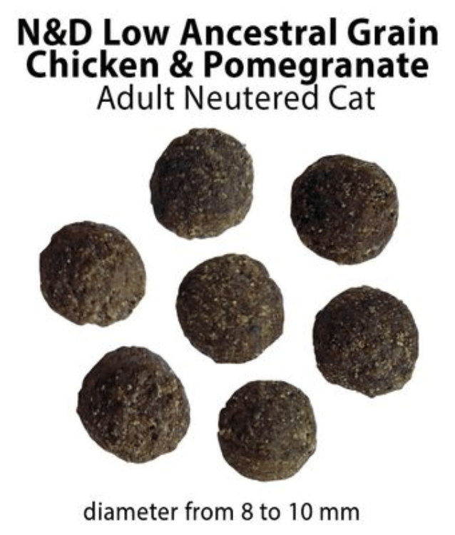 Farmina - N&D Ancestral Grain, Chicken and Pomegranate Adult Dry Cat Food for Sterilised Cats 1.5kg