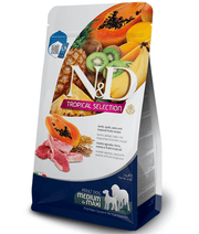 Farmina - N&D Tropical Selection, Lamb and Tropical Fruits Adult Dry Dog Food For Medium & Maxi Breeds 10kg