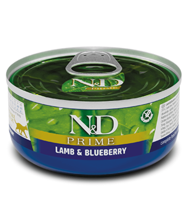 Farmina - N&D Prime, Lamb and Blueberries Grain Free Adult Wet Cat Food In Jelly 70g