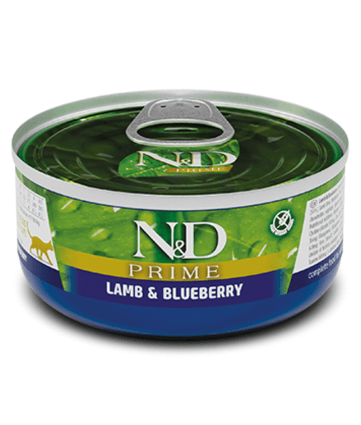 Farmina - N&D Prime, Lamb and Blueberries Grain Free Adult Wet Cat Food In Jelly 70g