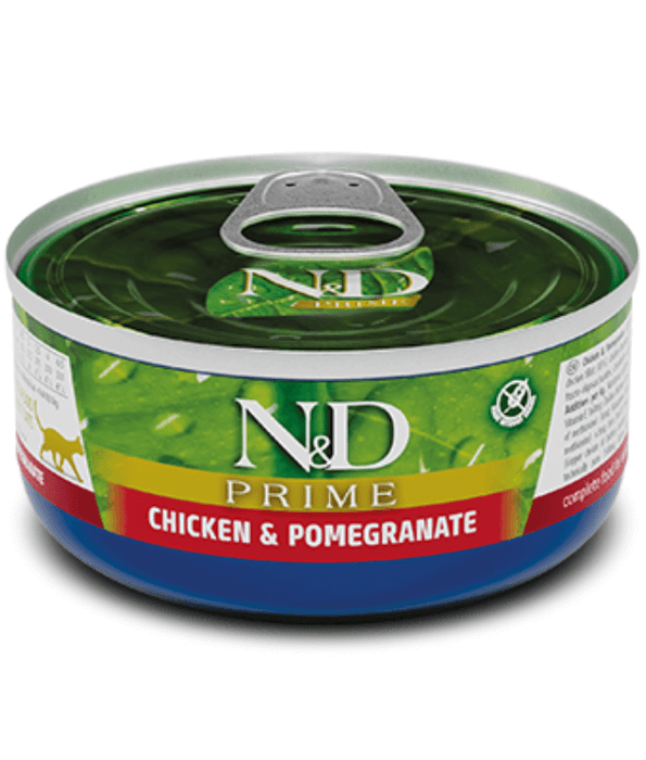 Farmina - N&D Prime, Chicken and Pomegranate Grain Free Adult Wet Cat Food In Broth 70g