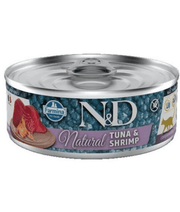 Farmina - N&D Natural, Tuna and Shrimp Grain Free Adult Wet Cat Food In Broth 70g