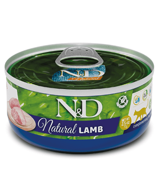 Farmina - N&D Natural, Lamb Grain Free Wet Adult Cat Food Pate in Broth 70g