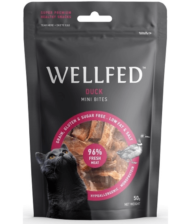 Wellfed – Monoprotein Duck Mini Bites – Grain & Sugar Free - 50g